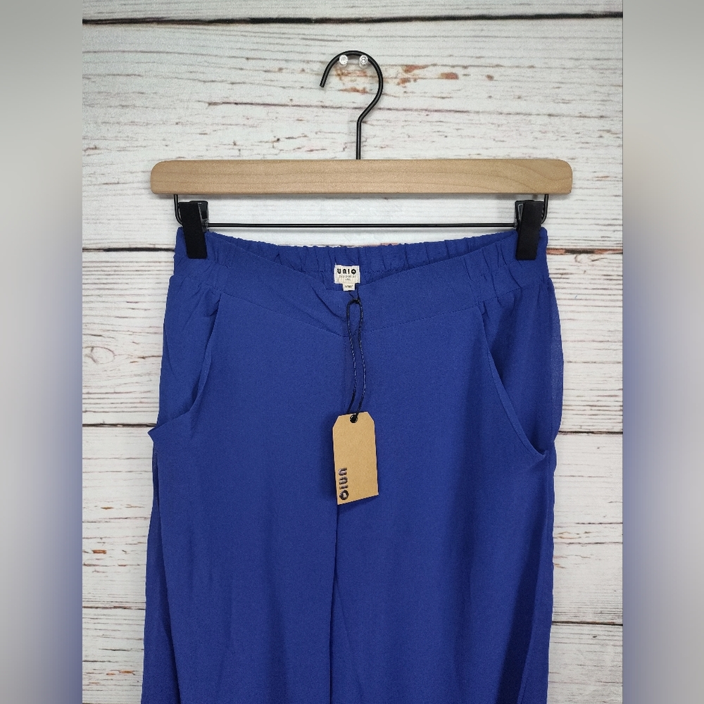 UNIQ Sheer Wide Leg Dress Pants - Picture 2 of 12